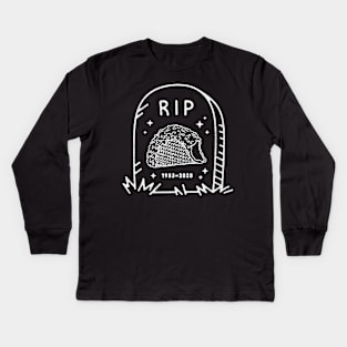 RIP Chocolate Taco Ice Cream Kids Long Sleeve T-Shirt